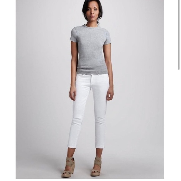 PAIGE Denim - NWT Paige Denim White Kylie Crop Roll Up Jeans Sz 25